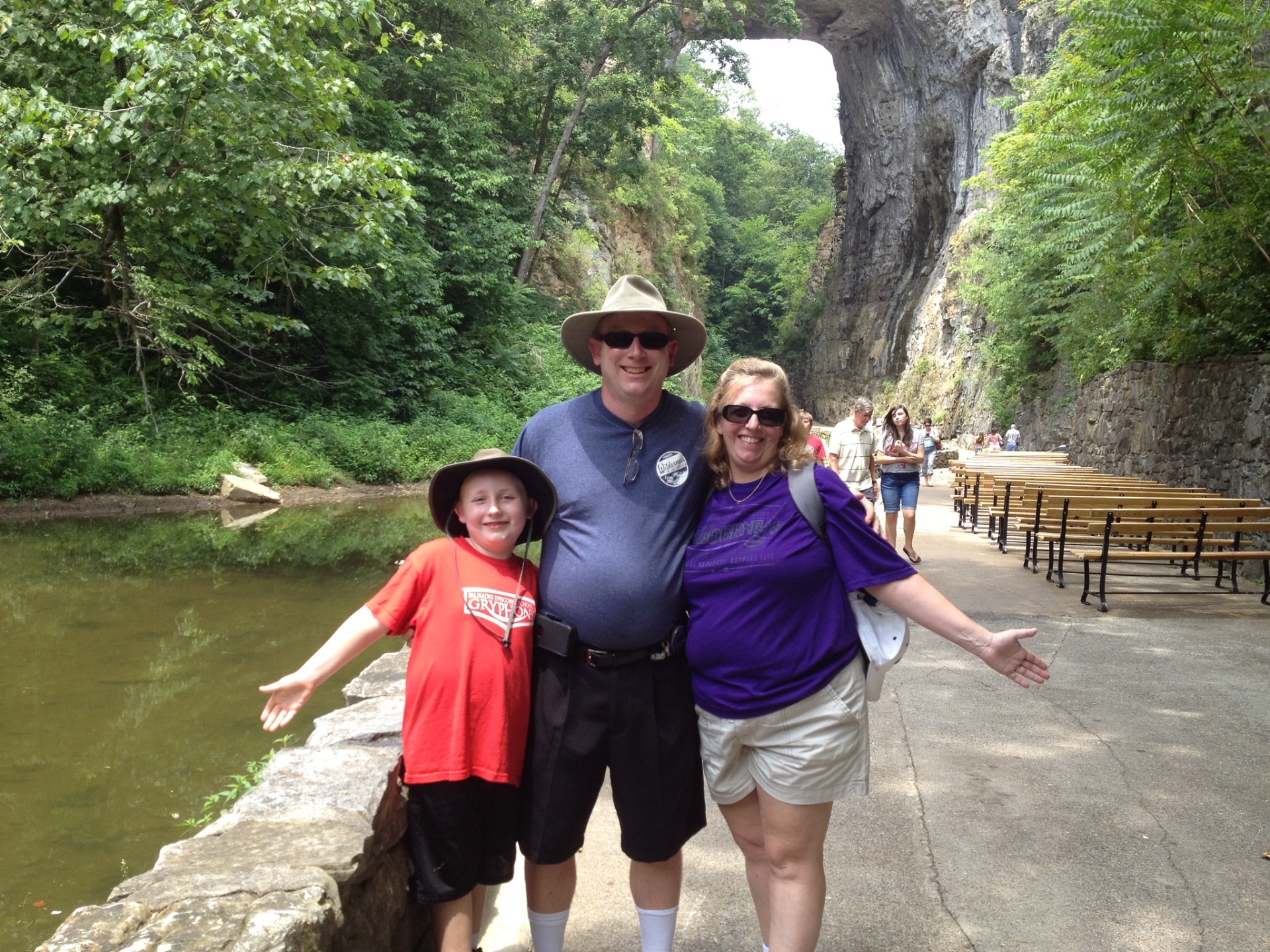 The Roadsheaux family at Natural Bridge State Park in Virginia in 2012